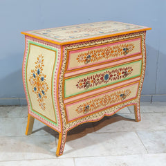 Avani Indian Hand Painted Solid Wood Chest of Drawer D46