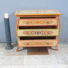 Avani Indian Hand Painted Solid Wood Chest of Drawer D46