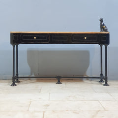 Industrial Pipe Fittings Slim 2 Drawers Sofa Console Table Steampunk