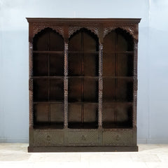 Mehrab Indian Hand Carved Solid Wood Bookshelf B43