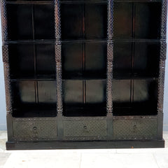 Mehrab Indian Hand Carved Solid Wood Bookshelf B43