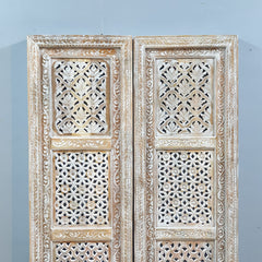 Indian Vintage Antique Hand Carved Solid Wooden Carved 2 x panels 31
