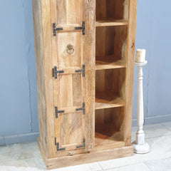 Elizabethan Classic Reclaimed Wood 8 Shelf Bookcase With Door B42