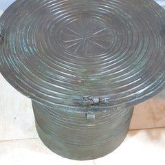 Authentic Vintage Iron Drum Coffee Table 59 x 59 x 47 cm