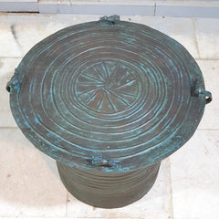 Authentic Vintage Iron Drum Coffee Table 59 x 59 x 47 cm