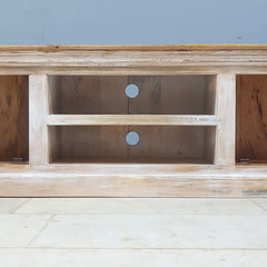 Reclaimed Boat Wood Carved Panel Entertainment Unit TV Stand 180X40X50 CM