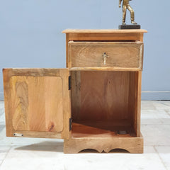 The Attic Jodhpur Solid Wood Bedside Table Natural 40x35x60 cm