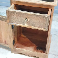 The Attic Jodhpur Solid Wood Bedside Table Natural 40x35x60 cm