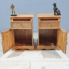 The Attic Jodhpur Solid Wood Bedside Table Natural 40x35x60 cm