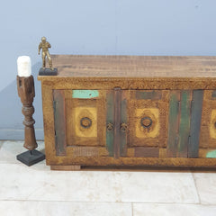Antique Hand Carved Solid Wood Sideboard 160x40x60 cm