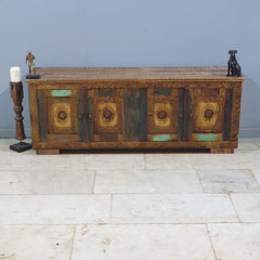 Antique Hand Carved Solid Wood Sideboard 160x40x60 cm