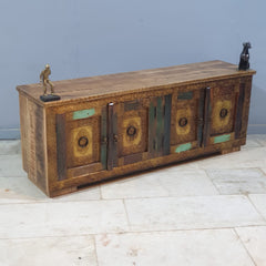 Antique Hand Carved Solid Wood Sideboard 160x40x60 cm