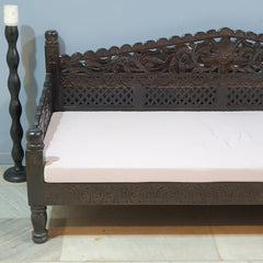 Mughal Garden Hand Carved Balinese Daybed 206X90X87 cm
