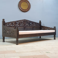 Mughal Garden Hand Carved Balinese Daybed 206X90X87 cm