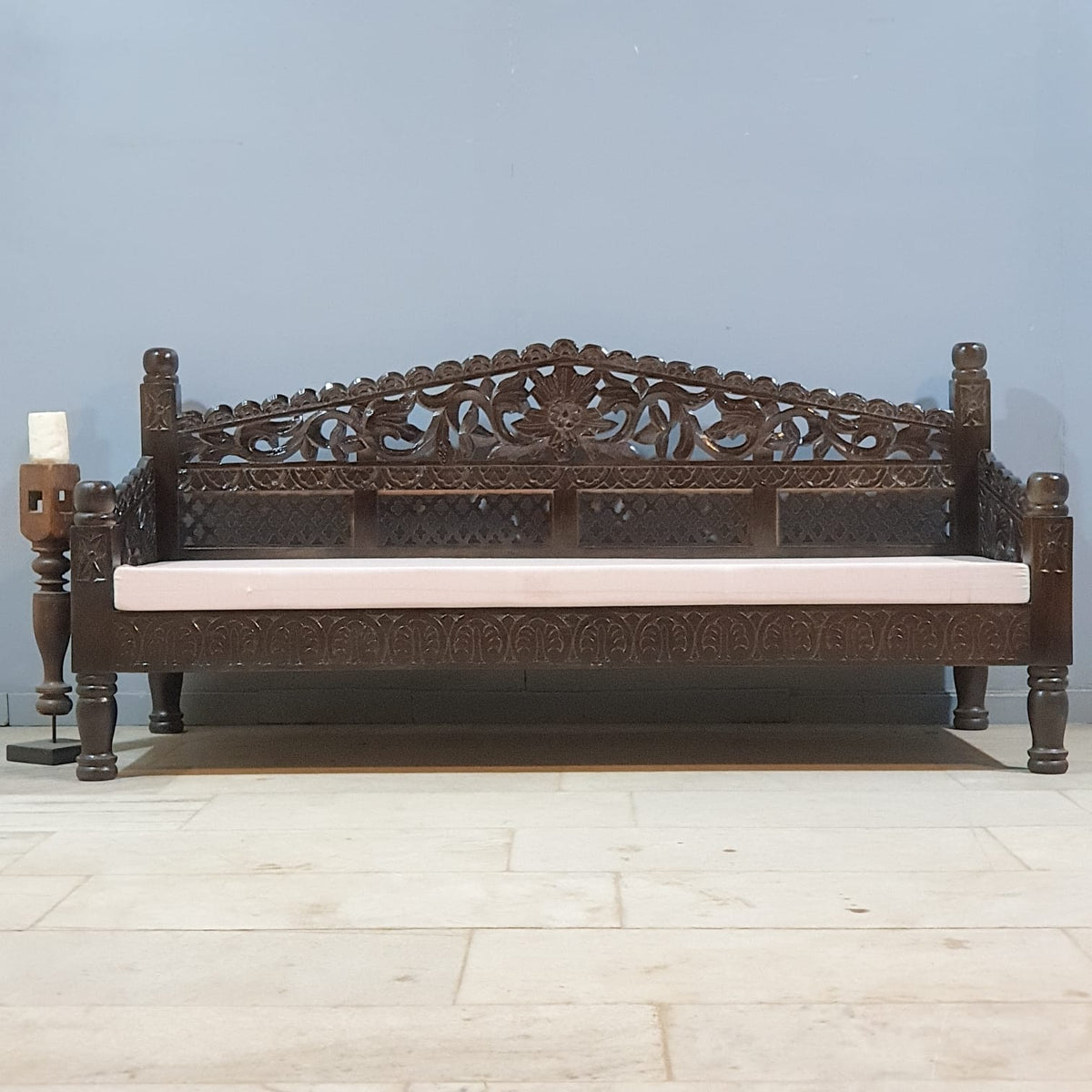 Mughal Garden Hand Carved Balinese Daybed 180X80X85 cm