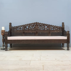 Mughal Garden Hand Carved Balinese Daybed 180X80X85 cm