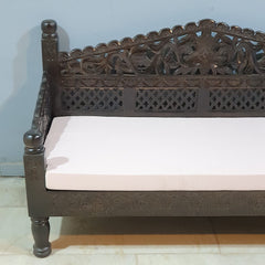 Mughal Garden Hand Carved Balinese Daybed 155X70X85 cm