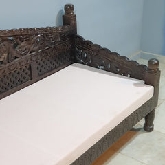 Mughal Garden Hand Carved Balinese Daybed 155X70X85 cm