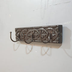 Indian Handmade Carved Solid Wood Wall Hanger 30x7x7 cm
