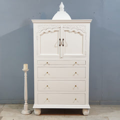 Indian Hand Carved  Solid Mango Wood Home Temple 100x50x185 cm