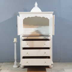 Indian Hand Carved  Solid Mango Wood Home Temple 100x50x185 cm