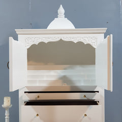 Indian Hand Carved  Solid Mango Wood Home Temple 100x50x185 cm