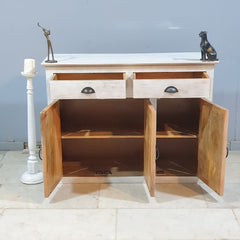 Indian Hand Carved Solid Wooden Sideboard C66
