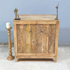 Hand Carved Solid Wood SmallCabinet D120