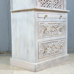 Hand Carved Solid Wood Home Temple Cabinet 04