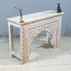 Indian Mehrab Hand Carved Hall Console Table 120X40X80 cm