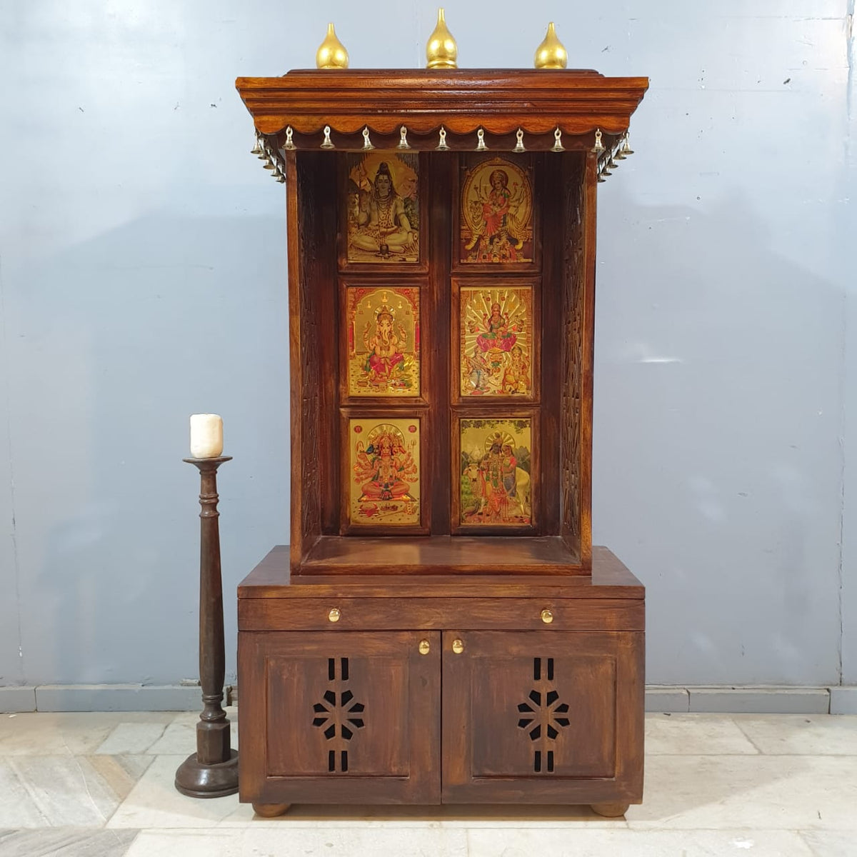 Handmade Traditional Sheesham Wood Home Temple 03