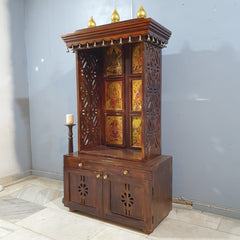 Handmade Traditional Sheesham Wood Home Temple 03