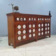 Kalah Hand Carved Solid Wooden Sideboard Buffet C65