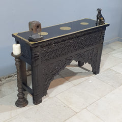 Indian Mehrab Hand Carved Hall Console Table 120X40X75 cm
