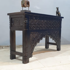 Indian Mehrab Hand Carved Hall Console Table 120X40X75 cm