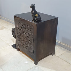 Indian Hand Carved Solid Wood Bedside Table (Set of 2) 50x40x60 cm