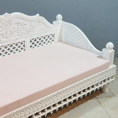 Indian Wooden Handmade Carved Balinese Daybed Sofa D22