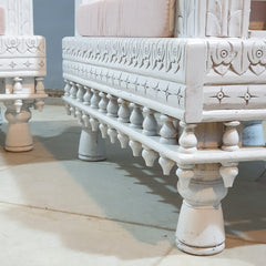 Mughal Garden Hand Carved Indian Single Seater Chair Sofa D23