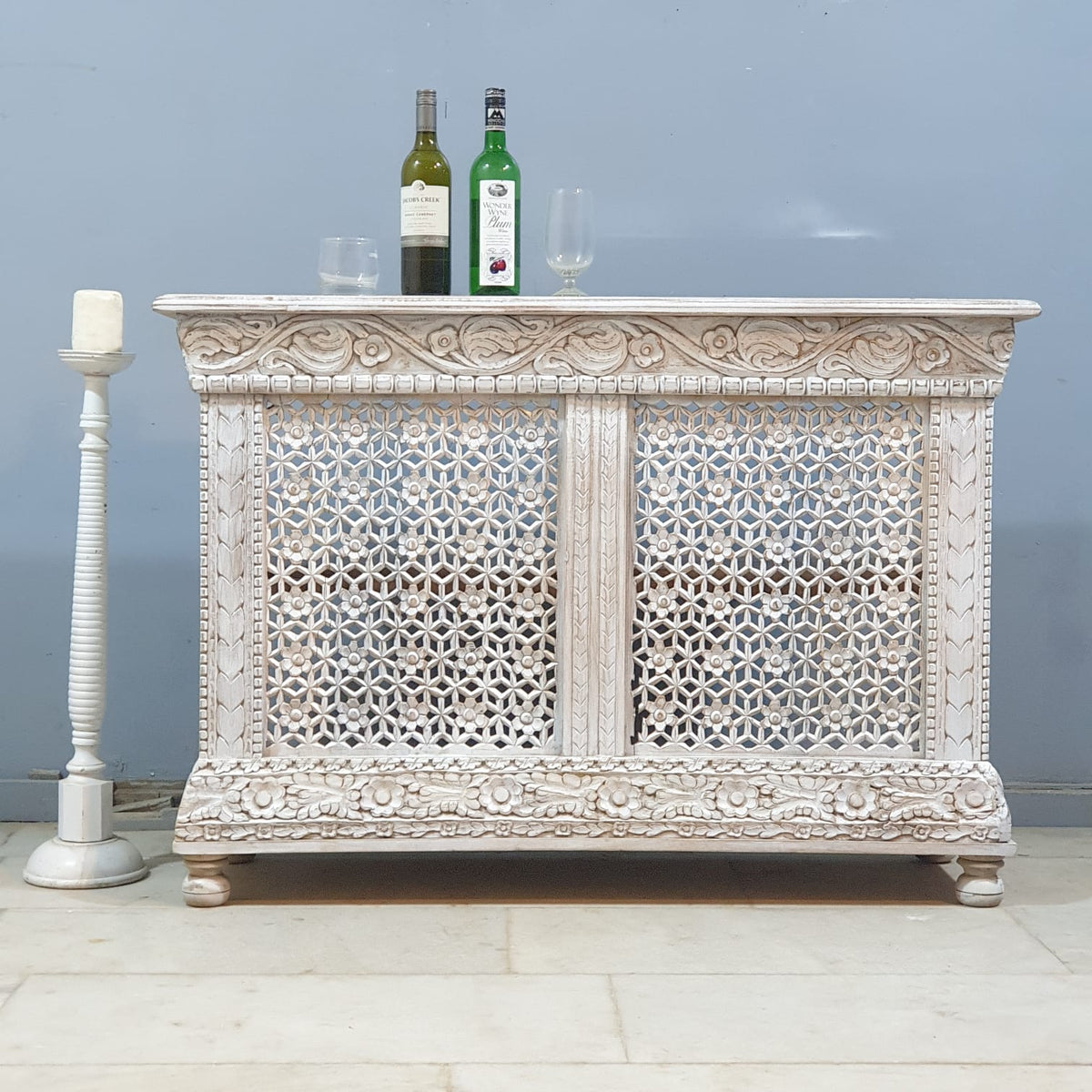 Indian Hand Carved Jali Hall Console Table 127X43X88 cm