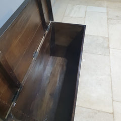 Indian Furniture Brass Work Solid Hard Wood Carved Blanket Box 107x40x45 cm B4