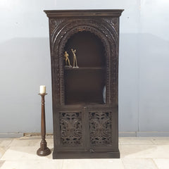 Indian Hand Carved Solid Wood Bookshelf 90X40X180 Cm