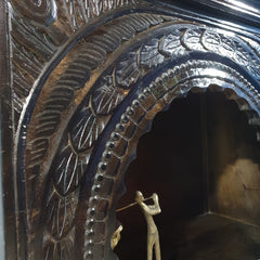 Indian Hand Carved Solid Wood Bookshelf 90X40X180 Cm