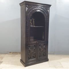 Indian Hand Carved Solid Wood Bookshelf 90X40X180 Cm