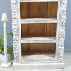 Mehrab Hand Carved Solid Wood Bookshelf 90x40x180 Cm