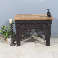 Indian Hand Carved Hall Console Table 90x40x80 cm
