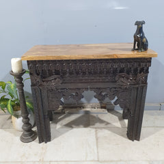 Indian Hand Carved Hall Console Table 90x40x80 cm