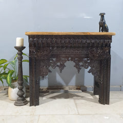 Indian Hand Carved Hall Console Table 90x40x80 cm