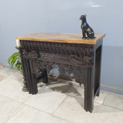 Indian Hand Carved Hall Console Table 90x40x80 cm
