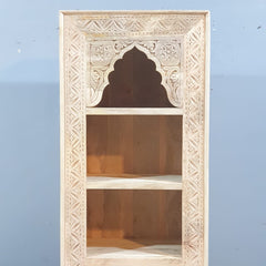 Mehrab Indian Hand Carved Solid Wood Bookshelf B56