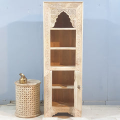Mehrab Indian Hand Carved Solid Wood Bookshelf B56